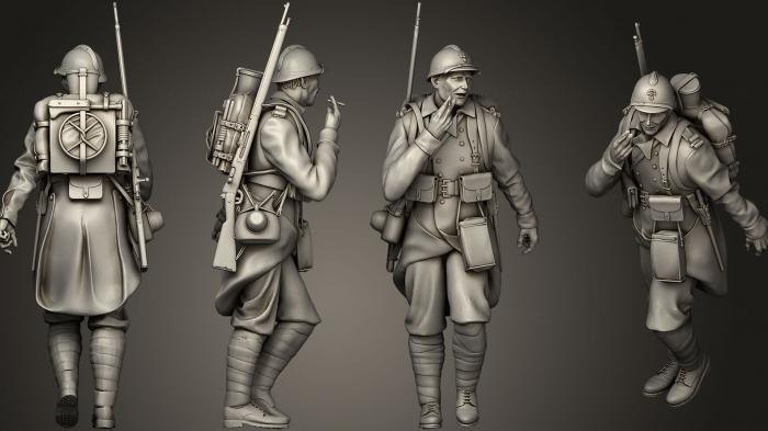 Military figurines (STKW_0329) 3D model for CNC machine